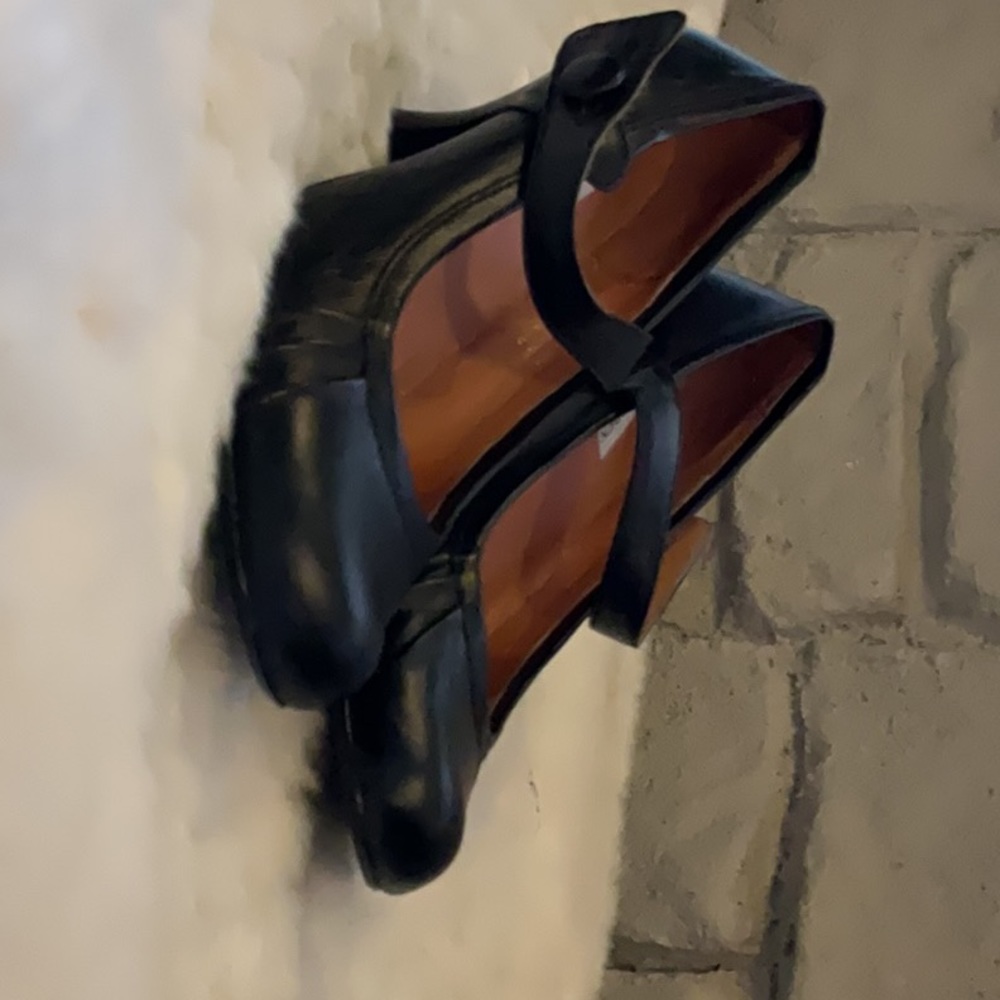 Black Leather Retro Style Mary Janes